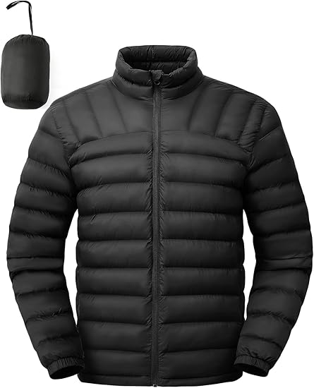 61Md4LX348L._AC_SY550_.jpg TBMPOY Men's Lightweight Packable Puffer Winter Jackets Puffy Water-Resistant Bubble Insulated Coat for Travel Ski Hiking - Image 1