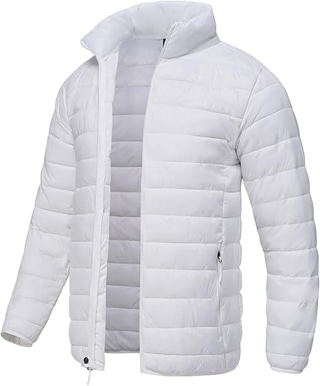 61jlf4bx1L._AC_SX466_.jpg Men Puffer Down Jacket Packable Lightweight Winter Jackets Coats Outdoor Waterproof Insulated Jackets - Image 1