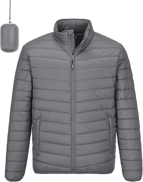 71u5gNhzpeL._AC_SX466_.jpg Outdoor Ventures Men's Lightweight Packable Puffer Winter Jacket Insulated Puffy Coat for Snow Ski Hiking Travel - Image 1