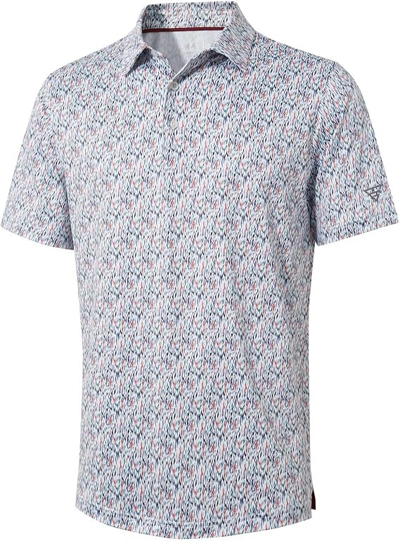 81vVl-c-AVL._AC_SX569_.jpg Men Dry Fit Short Sleeve Print Performance Moisture Wicking Polo Shirt - Image 1