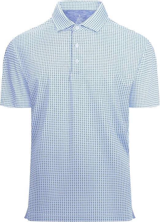 91IKCIZ3SRL._AC_SX522_.jpg Mens Golf Shirt Moisture Wicking Classic Print - Image 1
