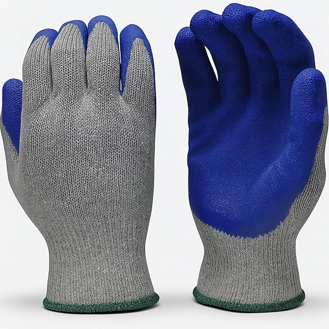 91xHtzlPZWL._AC_SX679_.jpg Latex Coated Work Gloves for Construction - Image 1