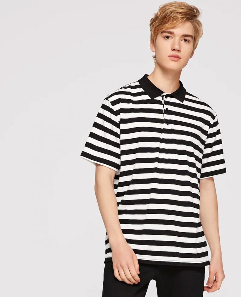 black-_-white-two-tone-striped-polo-shirt-ro-188-19-_1_-768x945-1.jpg Polo Shirts - Image 1
