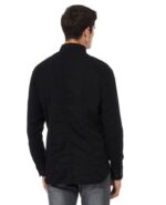 Black Chest Zip Pocket Denim Shirt - Image 2